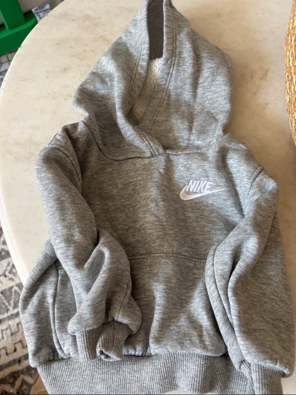Nike Gray Hoodie Sweatshirt with White Logo